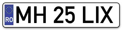 Placuta inmatriculare numar auto  MH-25-LIX, MH 25 LIX, MH25LIX