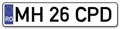 Placuta inmatriculare numar auto  MH-26-CPD, MH 26 CPD, MH26CPD