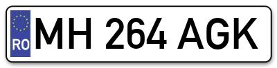 Placuta inmatriculare numar auto  MH-264-AGK, MH 264 AGK, MH264AGK