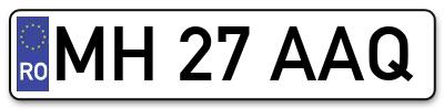 Placuta inmatriculare numar auto  MH-27-AAQ, MH 27 AAQ, MH27AAQ