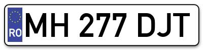 Placuta inmatriculare numar auto  MH-277-DJT, MH 277 DJT, MH277DJT