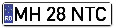 Placuta inmatriculare numar auto  MH-28-NTC, MH 28 NTC, MH28NTC