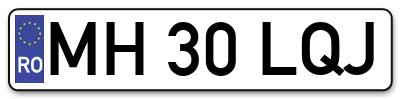 Placuta inmatriculare numar auto  MH-30-LQJ, MH 30 LQJ, MH30LQJ