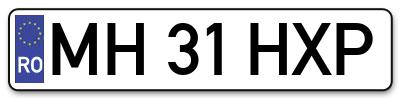 Placuta inmatriculare numar auto  MH-31-HXP, MH 31 HXP, MH31HXP