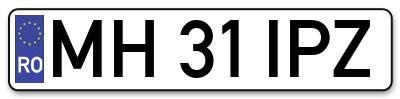 Placuta inmatriculare numar auto  MH-31-IPZ, MH 31 IPZ, MH31IPZ