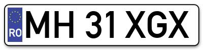 Placuta inmatriculare numar auto  MH-31-XGX, MH 31 XGX, MH31XGX