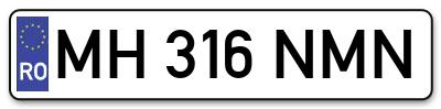 Placuta inmatriculare numar auto  MH-316-NMN, MH 316 NMN, MH316NMN