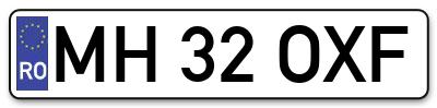 Placuta inmatriculare numar auto  MH-32-OXF, MH 32 OXF, MH32OXF
