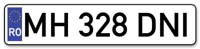 Placuta inmatriculare numar auto  MH-328-DNI, MH 328 DNI, MH328DNI