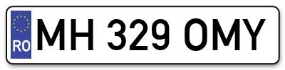 Placuta inmatriculare numar auto  MH-329-OMY, MH 329 OMY, MH329OMY