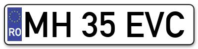 Placuta inmatriculare numar auto  MH-35-EVC, MH 35 EVC, MH35EVC