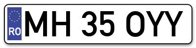 Placuta inmatriculare numar auto  MH-35-OYY, MH 35 OYY, MH35OYY