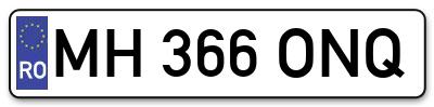 Placuta inmatriculare numar auto  MH-366-ONQ, MH 366 ONQ, MH366ONQ