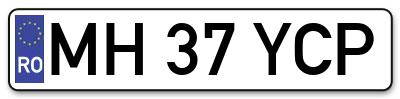 Placuta inmatriculare numar auto  MH-37-YCP, MH 37 YCP, MH37YCP