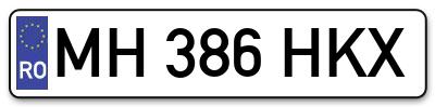 Placuta inmatriculare numar auto  MH-386-HKX, MH 386 HKX, MH386HKX