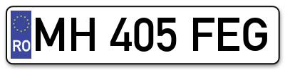 Placuta inmatriculare numar auto  MH-405-FEG, MH 405 FEG, MH405FEG