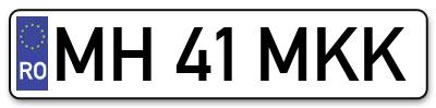 Placuta inmatriculare numar auto  MH-41-MKK, MH 41 MKK, MH41MKK
