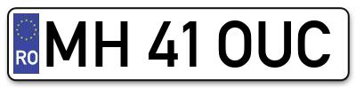 Placuta inmatriculare numar auto  MH-41-OUC, MH 41 OUC, MH41OUC