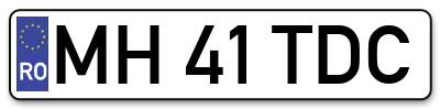 Placuta inmatriculare numar auto  MH-41-TDC, MH 41 TDC, MH41TDC