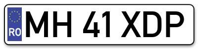 Placuta inmatriculare numar auto  MH-41-XDP, MH 41 XDP, MH41XDP