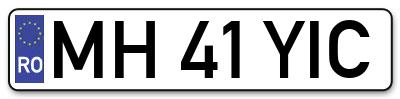 Placuta inmatriculare numar auto  MH-41-YIC, MH 41 YIC, MH41YIC