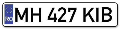 Placuta inmatriculare numar auto  MH-427-KIB, MH 427 KIB, MH427KIB