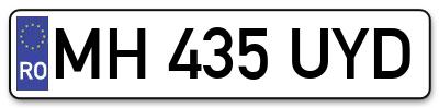 Placuta inmatriculare numar auto  MH-435-UYD, MH 435 UYD, MH435UYD
