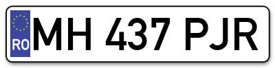 Placuta inmatriculare numar auto  MH-437-PJR, MH 437 PJR, MH437PJR