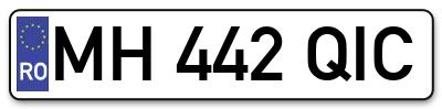 Placuta inmatriculare numar auto  MH-442-QIC, MH 442 QIC, MH442QIC