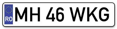 Placuta inmatriculare numar auto  MH-46-WKG, MH 46 WKG, MH46WKG