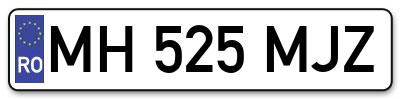 Placuta inmatriculare numar auto  MH-525-MJZ, MH 525 MJZ, MH525MJZ