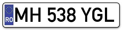 Placuta inmatriculare numar auto  MH-538-YGL, MH 538 YGL, MH538YGL