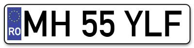 Placuta inmatriculare numar auto  MH-55-YLF, MH 55 YLF, MH55YLF