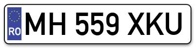 Placuta inmatriculare numar auto  MH-559-XKU, MH 559 XKU, MH559XKU