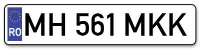 Placuta inmatriculare numar auto  MH-561-MKK, MH 561 MKK, MH561MKK