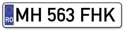 Placuta inmatriculare numar auto  MH-563-FHK, MH 563 FHK, MH563FHK