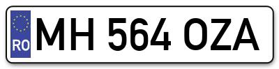 Placuta inmatriculare numar auto  MH-564-OZA, MH 564 OZA, MH564OZA