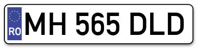 Placuta inmatriculare numar auto  MH-565-DLD, MH 565 DLD, MH565DLD