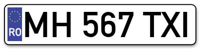 Placuta inmatriculare numar auto  MH-567-TXI, MH 567 TXI, MH567TXI