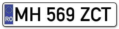 Placuta inmatriculare numar auto  MH-569-ZCT, MH 569 ZCT, MH569ZCT