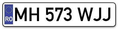 Placuta inmatriculare numar auto  MH-573-WJJ, MH 573 WJJ, MH573WJJ