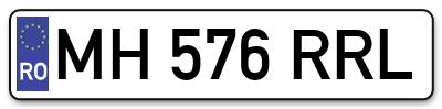Placuta inmatriculare numar auto  MH-576-RRL, MH 576 RRL, MH576RRL