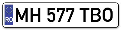 Placuta inmatriculare numar auto  MH-577-TBO, MH 577 TBO, MH577TBO