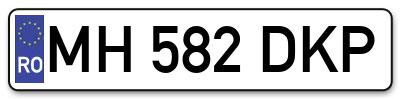 Placuta inmatriculare numar auto  MH-582-DKP, MH 582 DKP, MH582DKP
