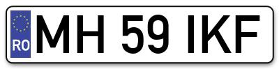 Placuta inmatriculare numar auto  MH-59-IKF, MH 59 IKF, MH59IKF