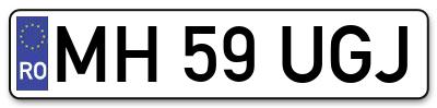 Placuta inmatriculare numar auto  MH-59-UGJ, MH 59 UGJ, MH59UGJ