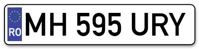 Placuta inmatriculare numar auto  MH-595-URY, MH 595 URY, MH595URY