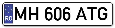 Placuta inmatriculare numar auto  MH-606-ATG, MH 606 ATG, MH606ATG