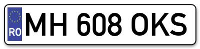 Placuta inmatriculare numar auto  MH-608-OKS, MH 608 OKS, MH608OKS