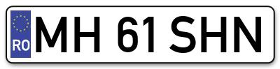Placuta inmatriculare numar auto  MH-61-SHN, MH 61 SHN, MH61SHN
